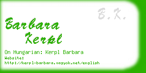 barbara kerpl business card